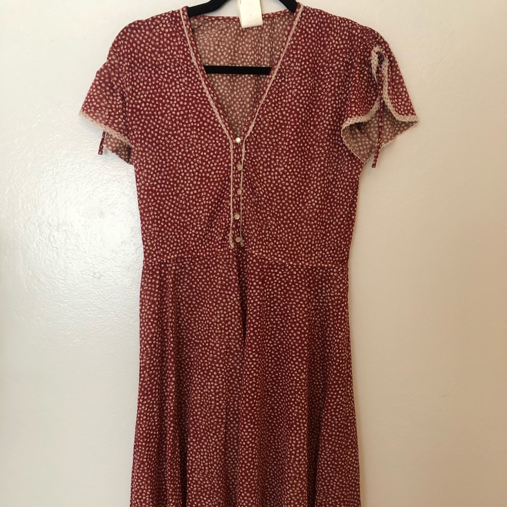 Vintage red polka dot dress